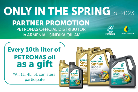 Only this spring for Sindika Oil AM partners - every 10th liter of Petronas oil as a gift!